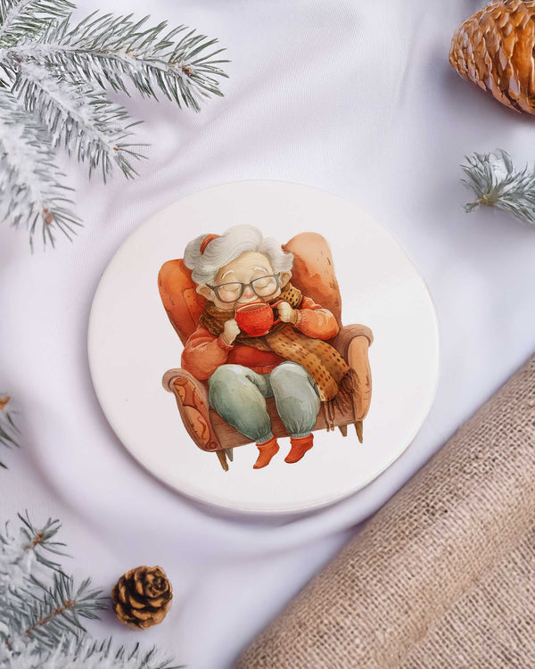 Merry Christmas Grandma - Ceramic Mug 11oz & Coaster Gift Box - GOTShirts