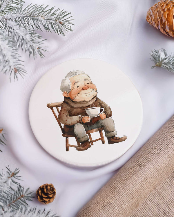 Merry Christmas Grandpa - Ceramic Mug 11oz & Coaster Gift Box - GOTShirts