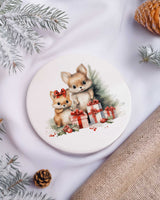 Merry Christmas Godmother - Ceramic Mug 11oz & Coaster Gift Box - GOTShirts