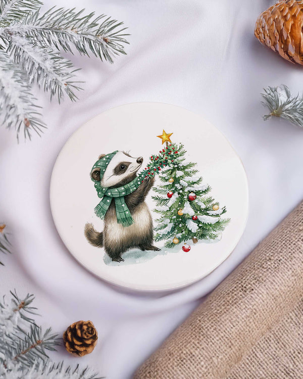 Merry Christmas Godfather - Ceramic Mug 11oz & Coaster Gift Box - GOTShirts