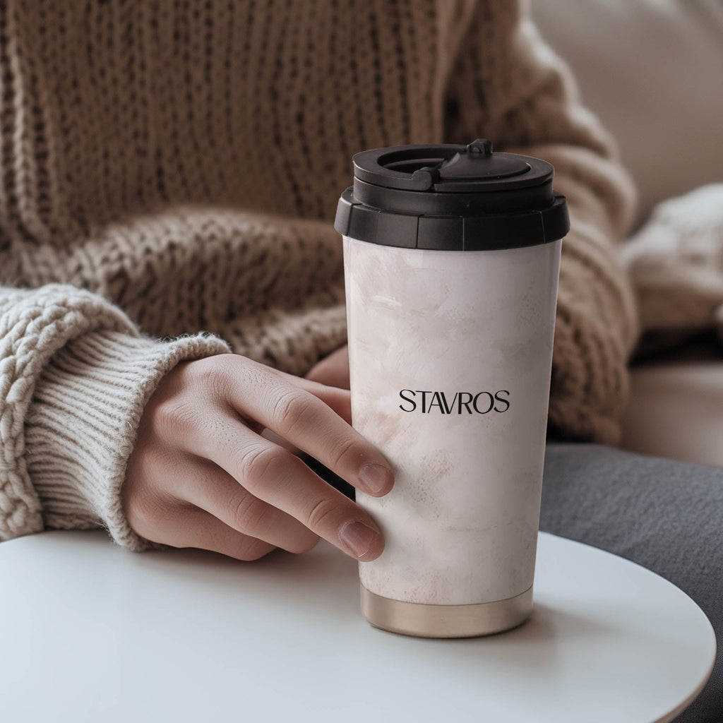 Name & Watercolor Wallpaper - Stainless Steel Travel Mug - GOTShirts