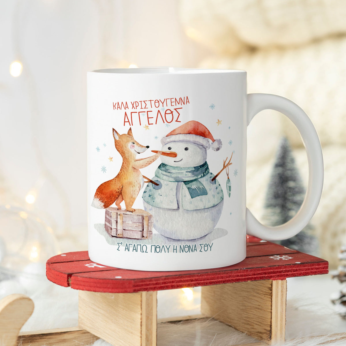 Snowman & Fox - Ceramic Mug 330ml - GOTShirts