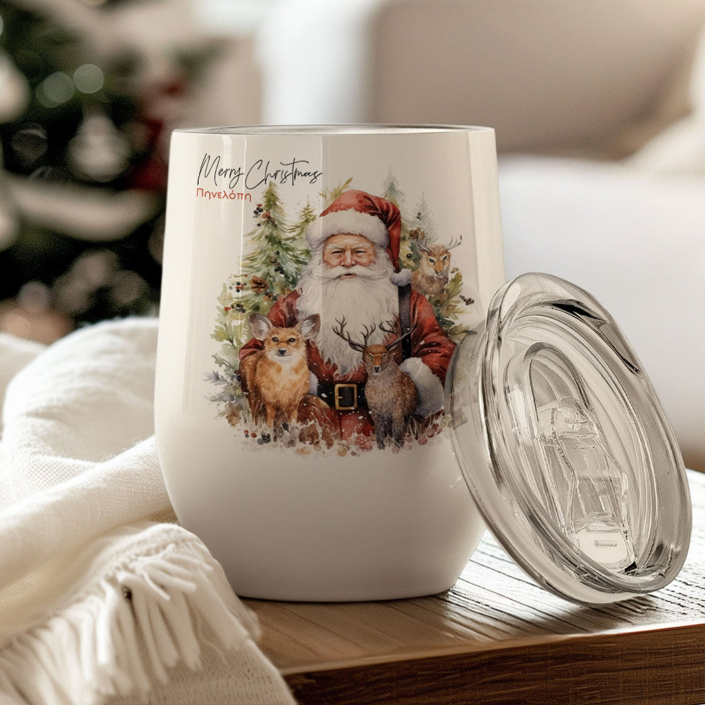 Santa Claus - Stainless Steel White Mug - GOTShirts