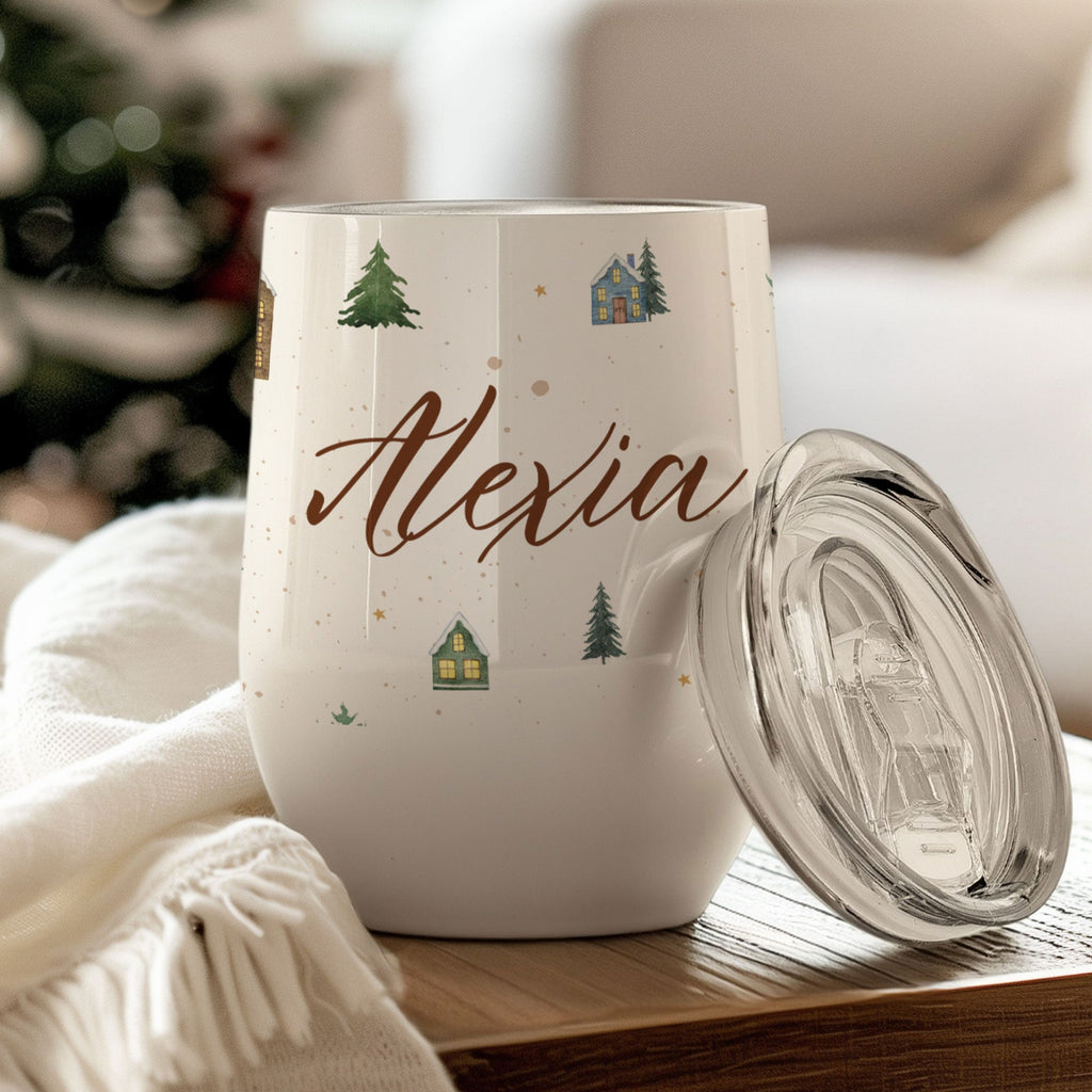 Christmas Trees Pattern - Stainless Steel White Mug - GOTShirts