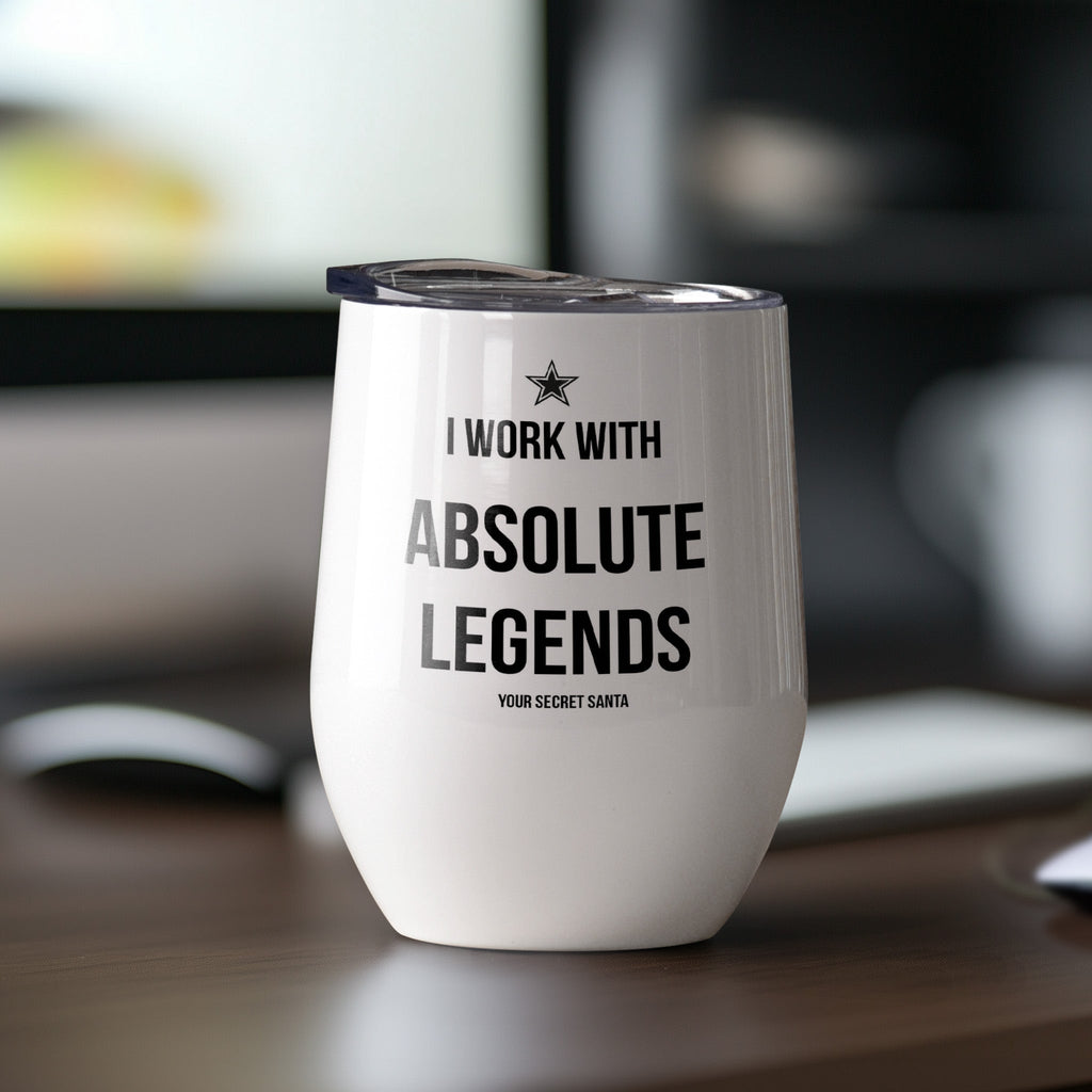 I Work With Absolute Legends - Stainless Steel White Mug - GOTShirts