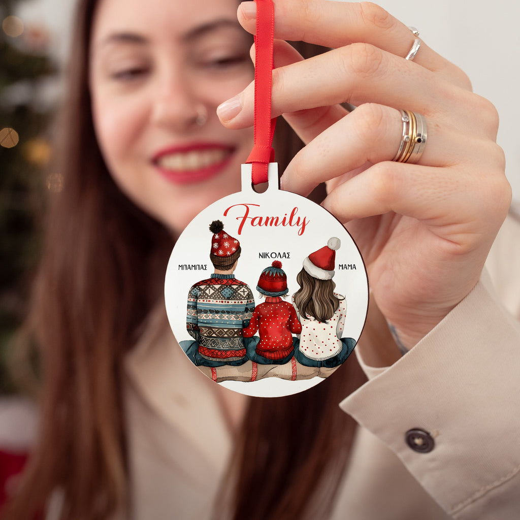 Christmas Family - Wooden Ornament - GOTShirts