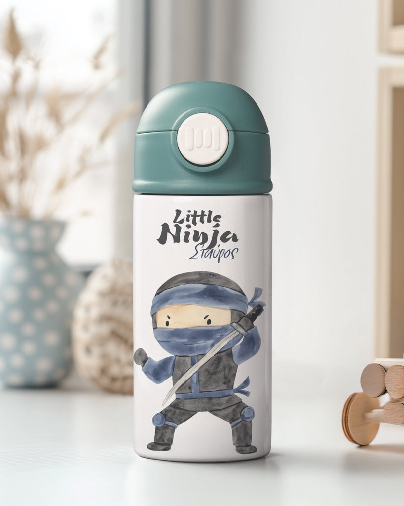 Ninja - Double Wall Colored Water Bottle - GOTShirts