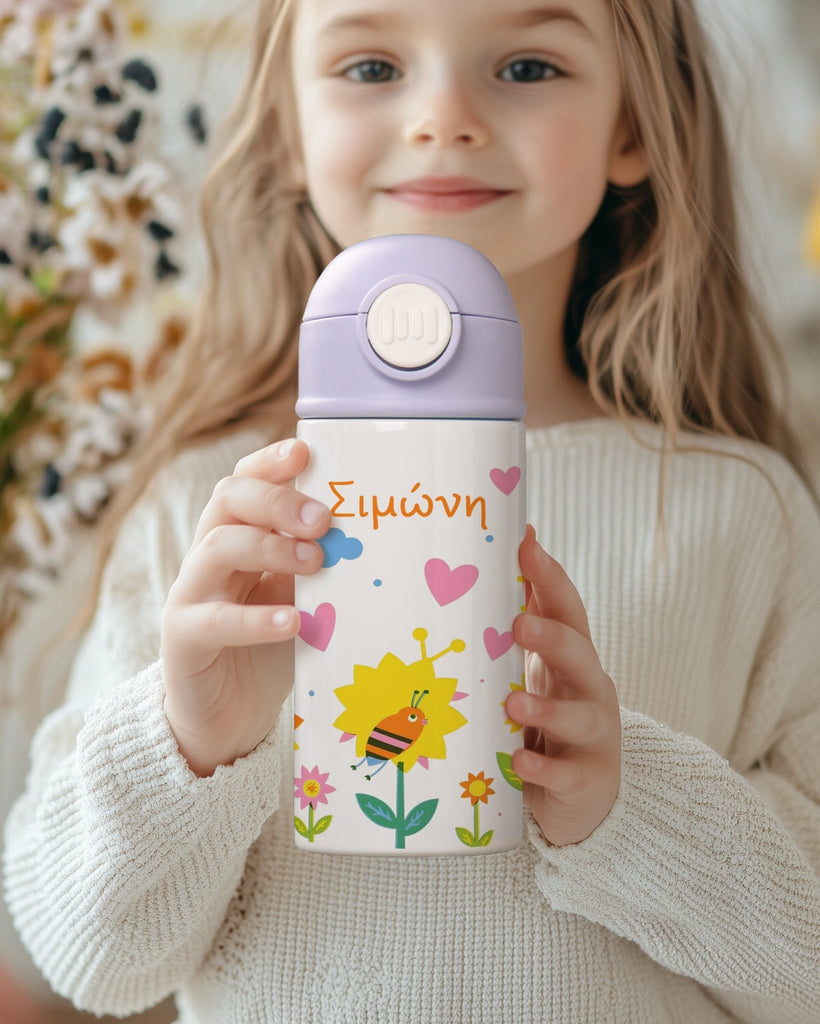 Flowers - Double Wall Colored Water Bottle - GOTShirts