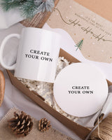 Create Your Own - Ceramic Mug 11oz & Coaster Set Gift Box - GOTShirts