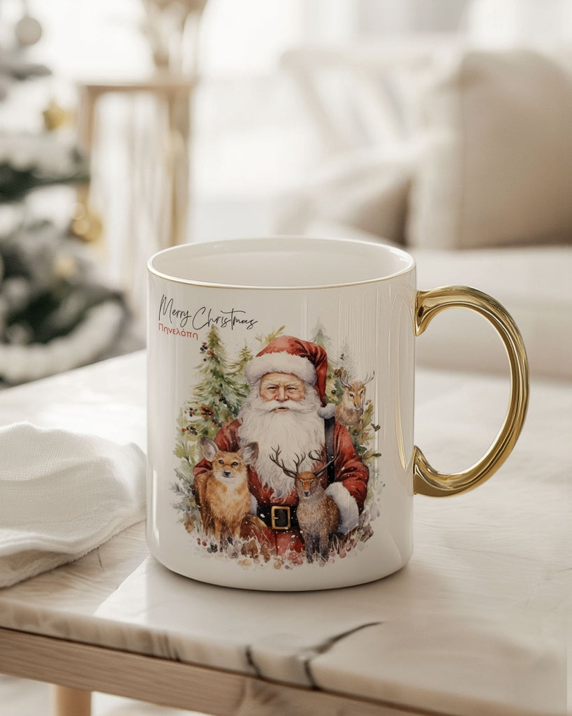 Santa Claus - Ceramic Gold Handle Mug - GOTShirts