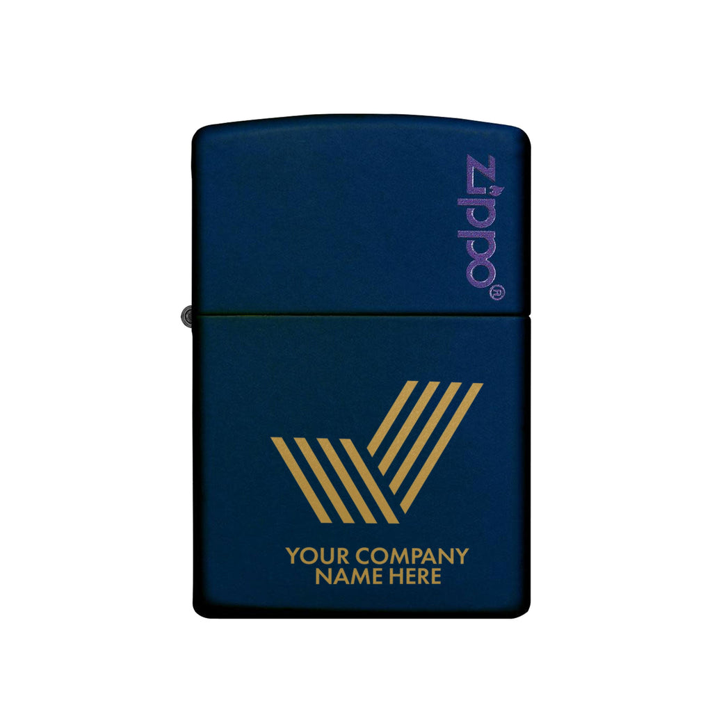Classic Zippo® Navy Matte Lighter (Engraved) - GOTShirts