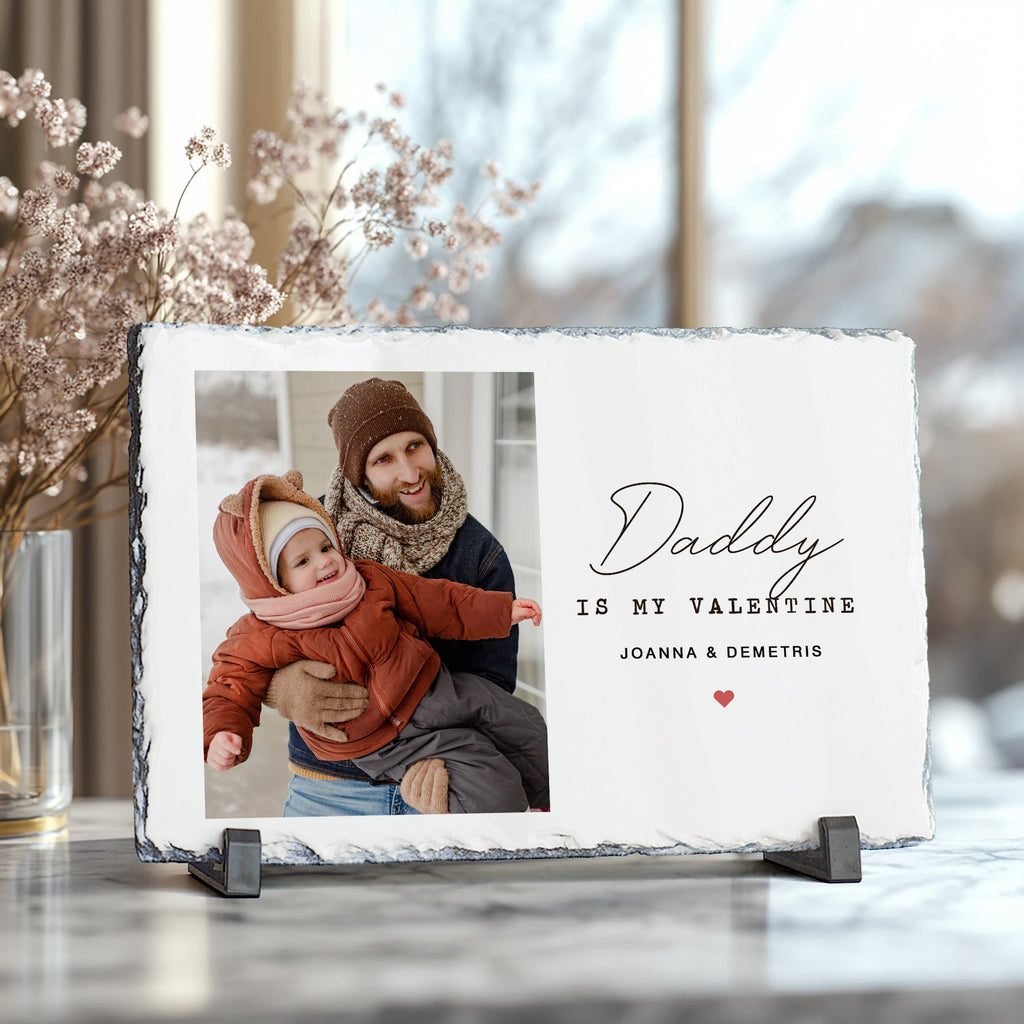 Daddy Is My Valentine - Rock Photo Slate Horizontal - GOTShirts