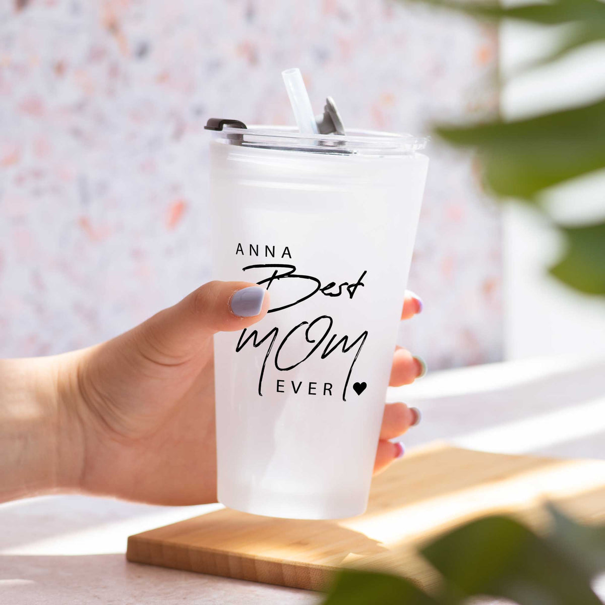 Frosted Glass Tumbler With Straw - GOTShirts