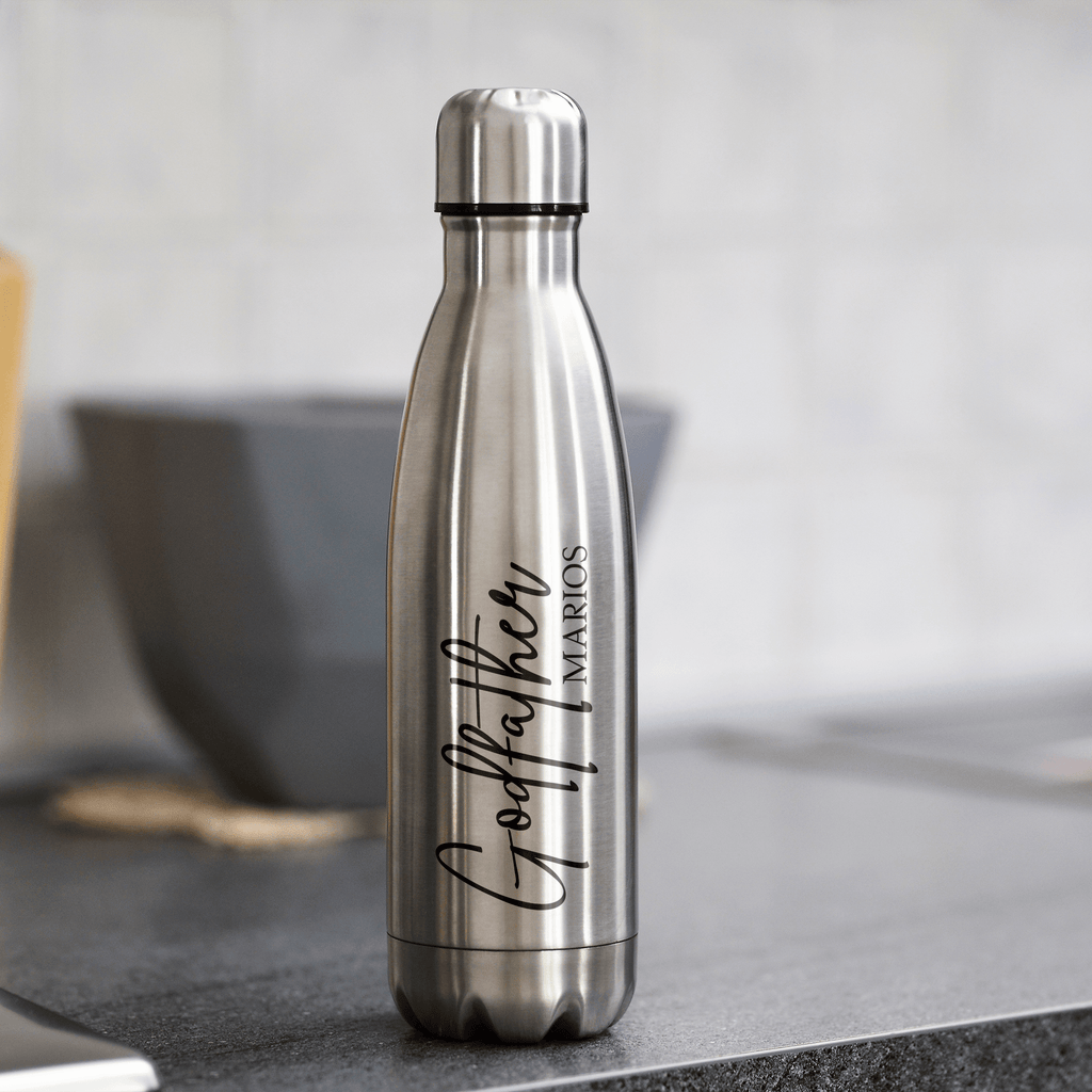 Silver Stainless Steel Bowling Bottle 500ml - GOTShirts