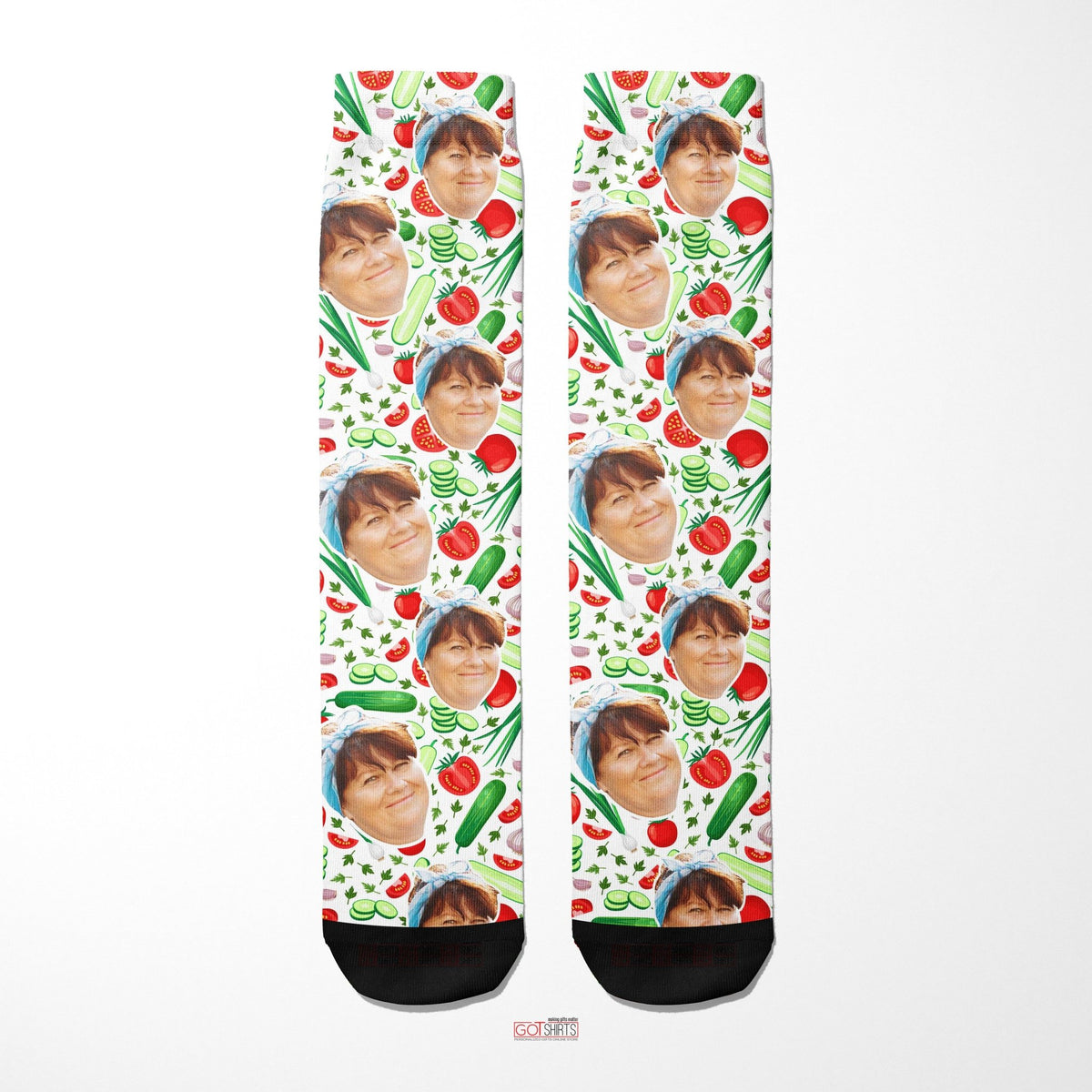 Salad Vegetables Pattern - Socks - GOTShirts
