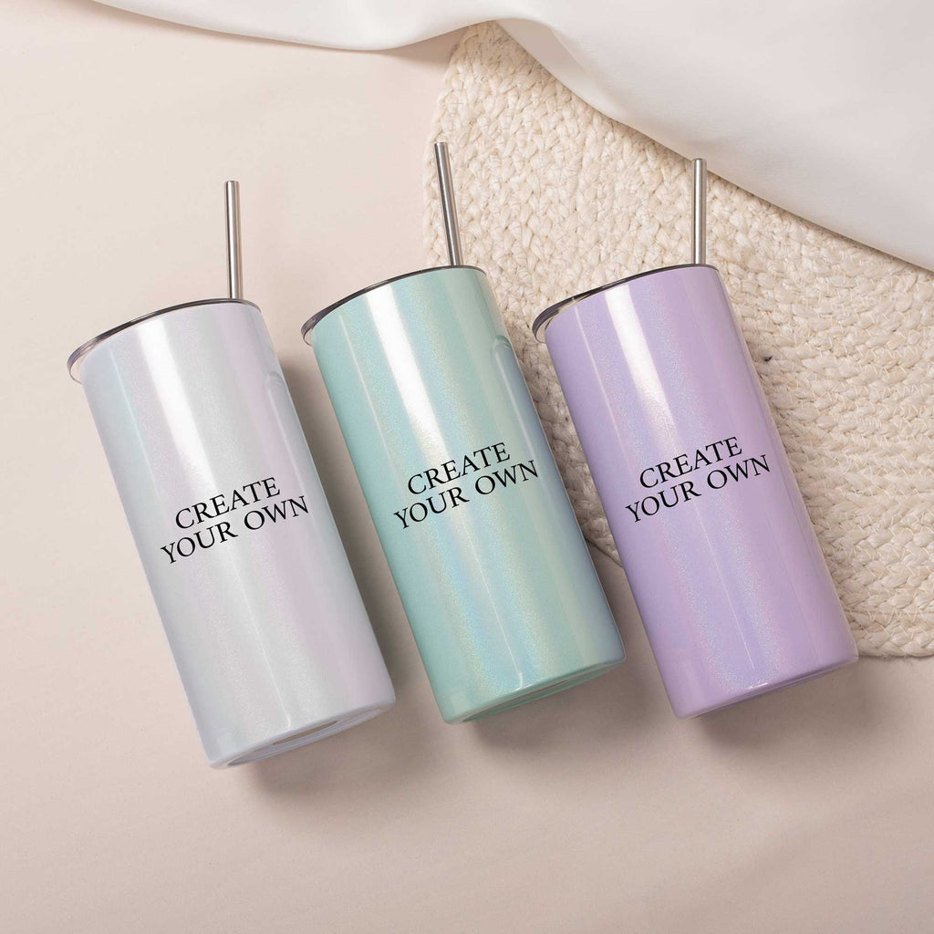 Sparkly Holographic Skinny Tumbler
