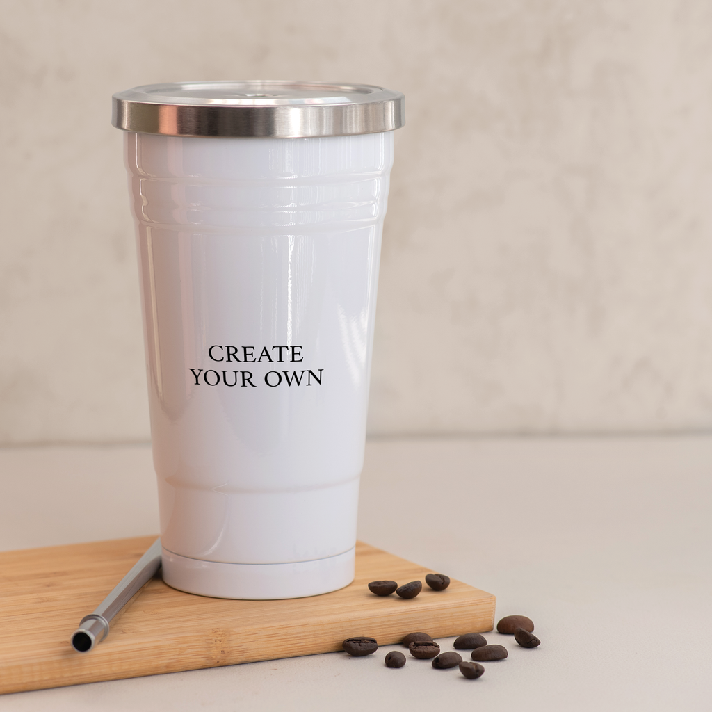 Personalized Stainless Steel Tumbler With Straw