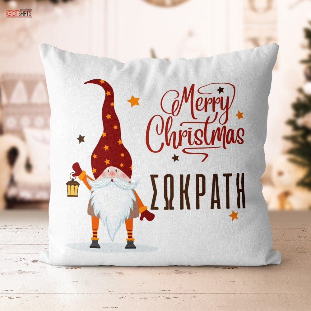 Christmas Pillow - Red Gnome-GOTShirts - Personalized Gifts
