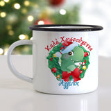 Dinosaur - Christmas S/Steel Enamel Mug - GOTShirts
