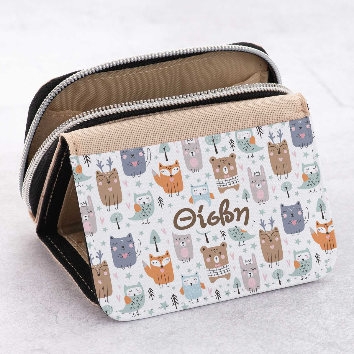 Cute Animals Pattern - Kid's Jean Wallet - GOTShirts