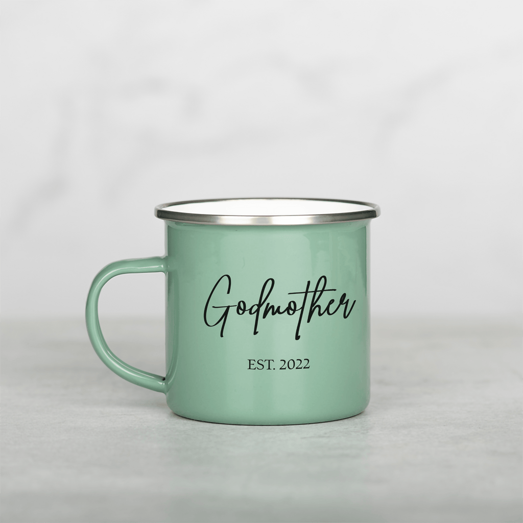 Estimated Godfather - Colored Enamel Stainless Steel Mug - GOTShirts