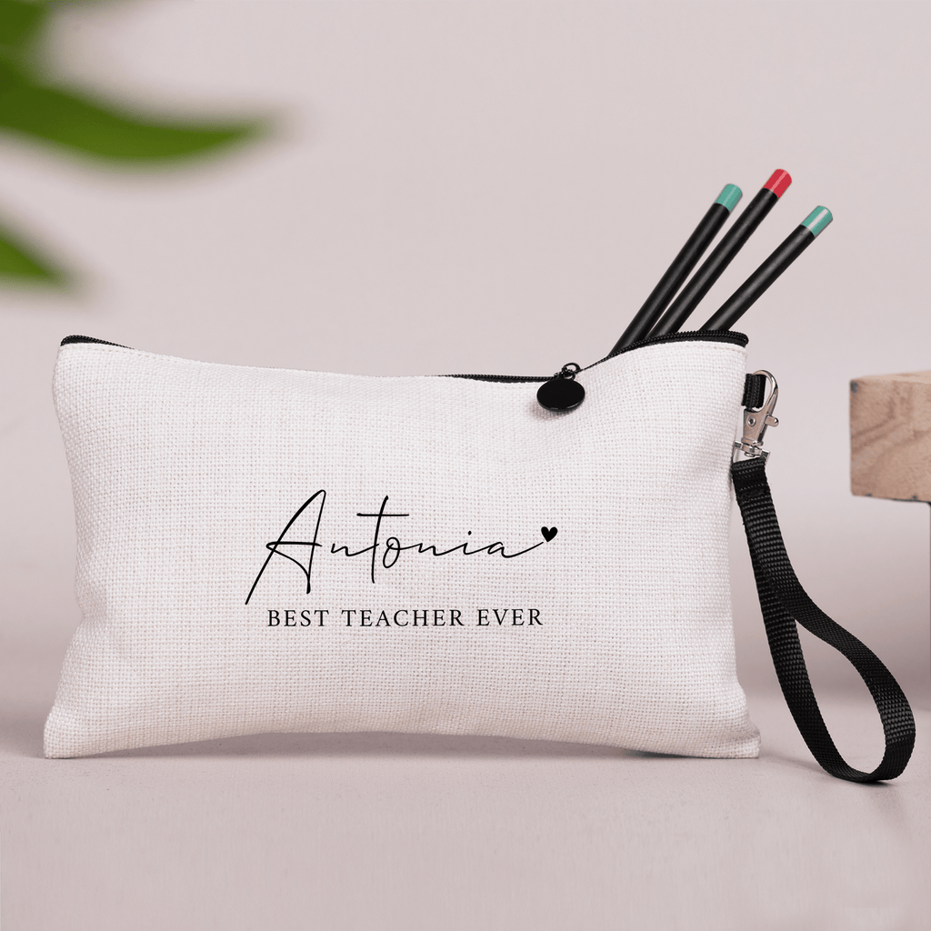 Best Teacher Ever - Linen Pencil Case - GOTShirts
