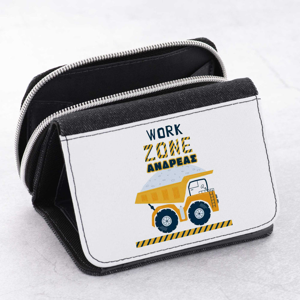 Work Zone Tractor - Kid's Jean Wallet - GOTShirts