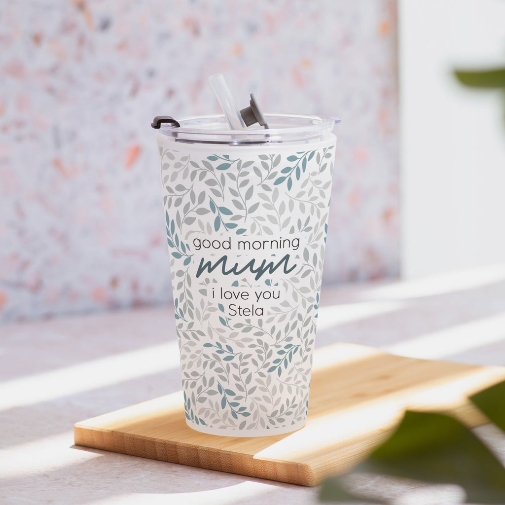 Good Morning Mom, I Love You - Frosted Glass Tumbler With Straw - GOTShirts