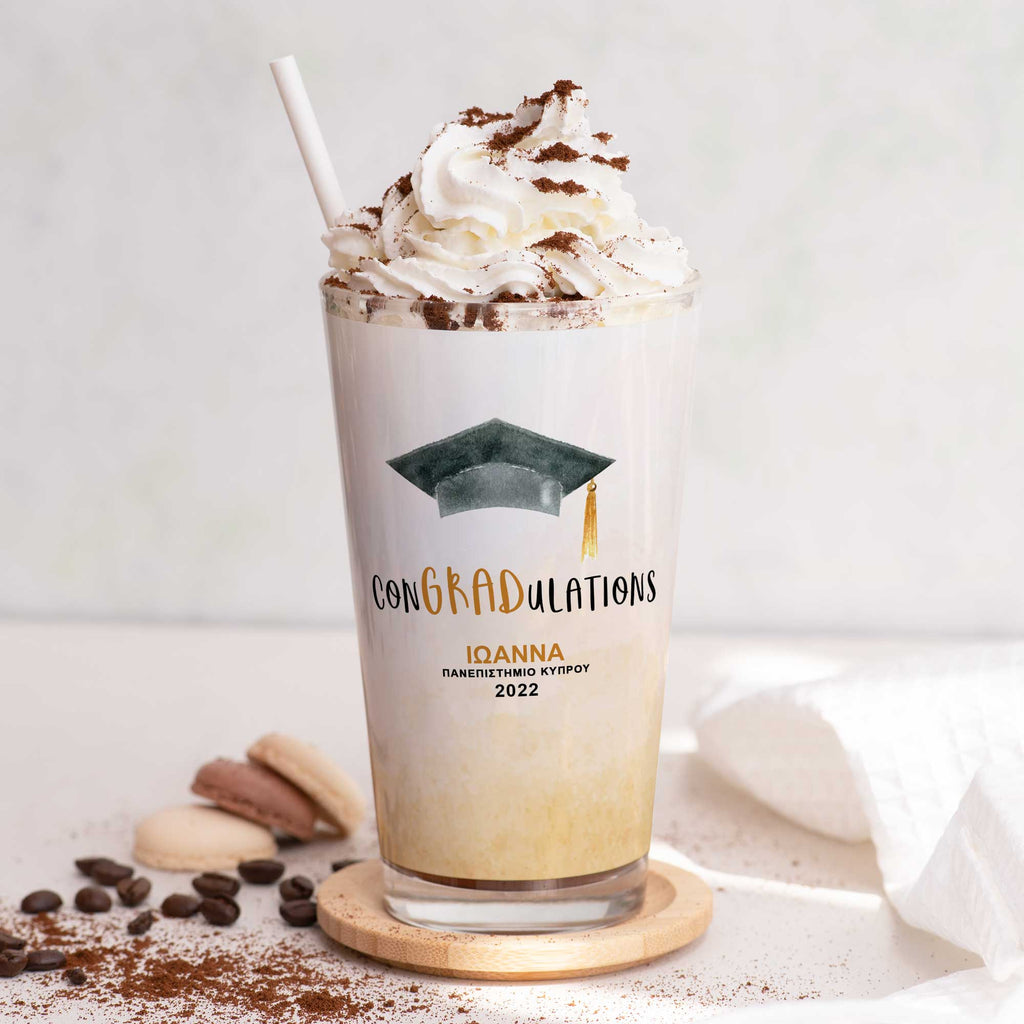 conGRADulations - Glass Latte Mug - GOTShirts