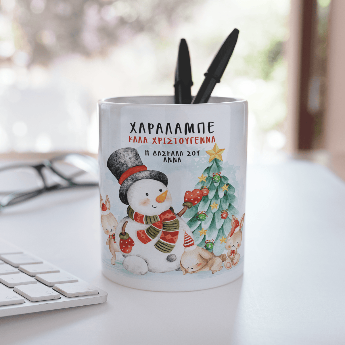 Snowman - Ceramic Pencil Holder - GOTShirts