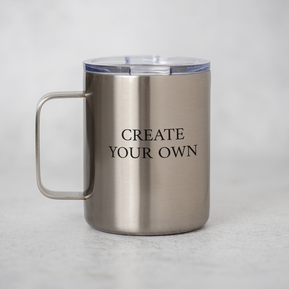 Silver Stainless Steel Mug With Handle