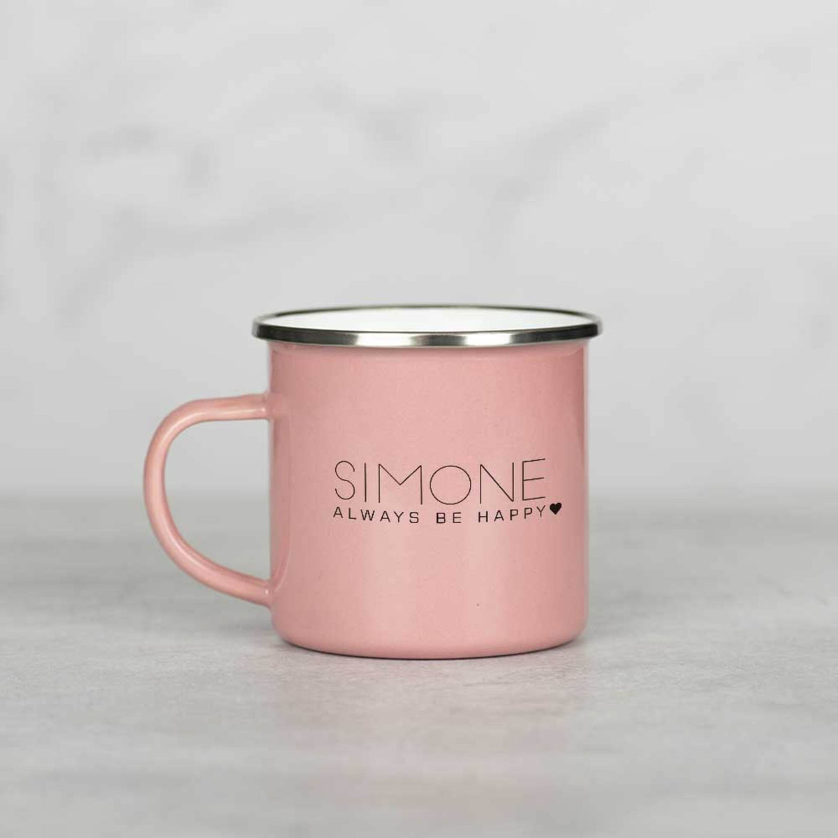 Always Be Happy - Colored Enamel Stainless Steel Mug - GOTShirts