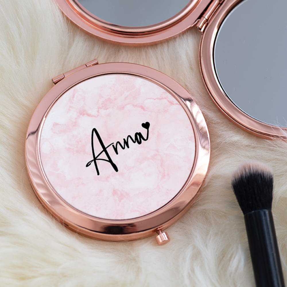 Pink Marble - Compact Mirror - GOTShirts