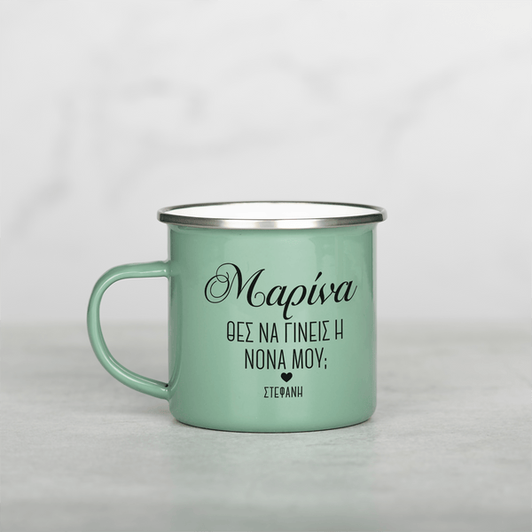 Be My Godmother - Colored Enamel Stainless Steel Mug - GOTShirts