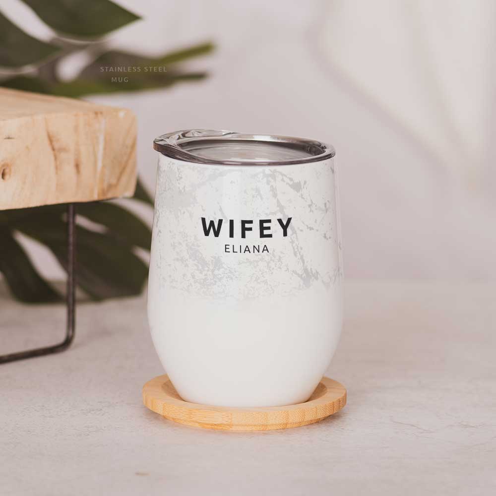 Wifey - Stainless Steel White Mug - GOTShirts