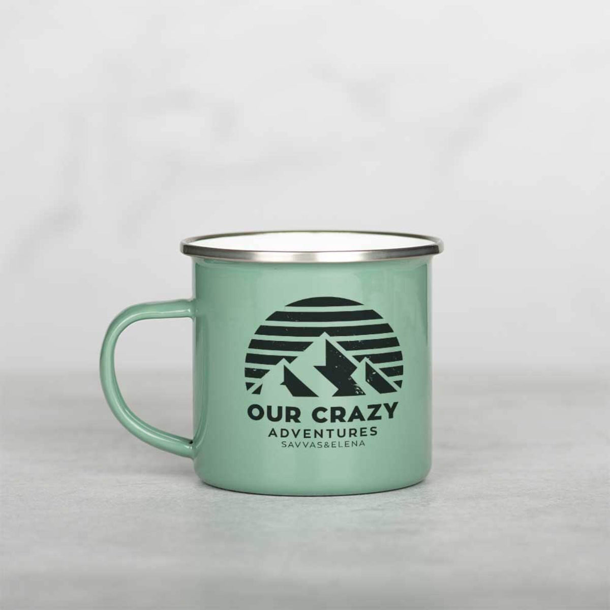 Our Crazy Adventures - Colored Enamel Stainless Steel Mug - GOTShirts