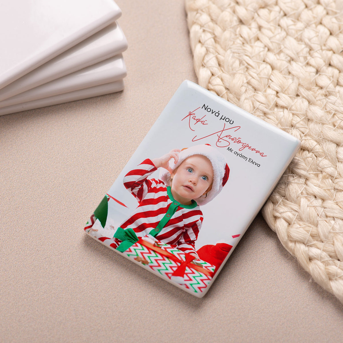 Merry Christmas Godmother - Ceramic Magnet - GOTShirts