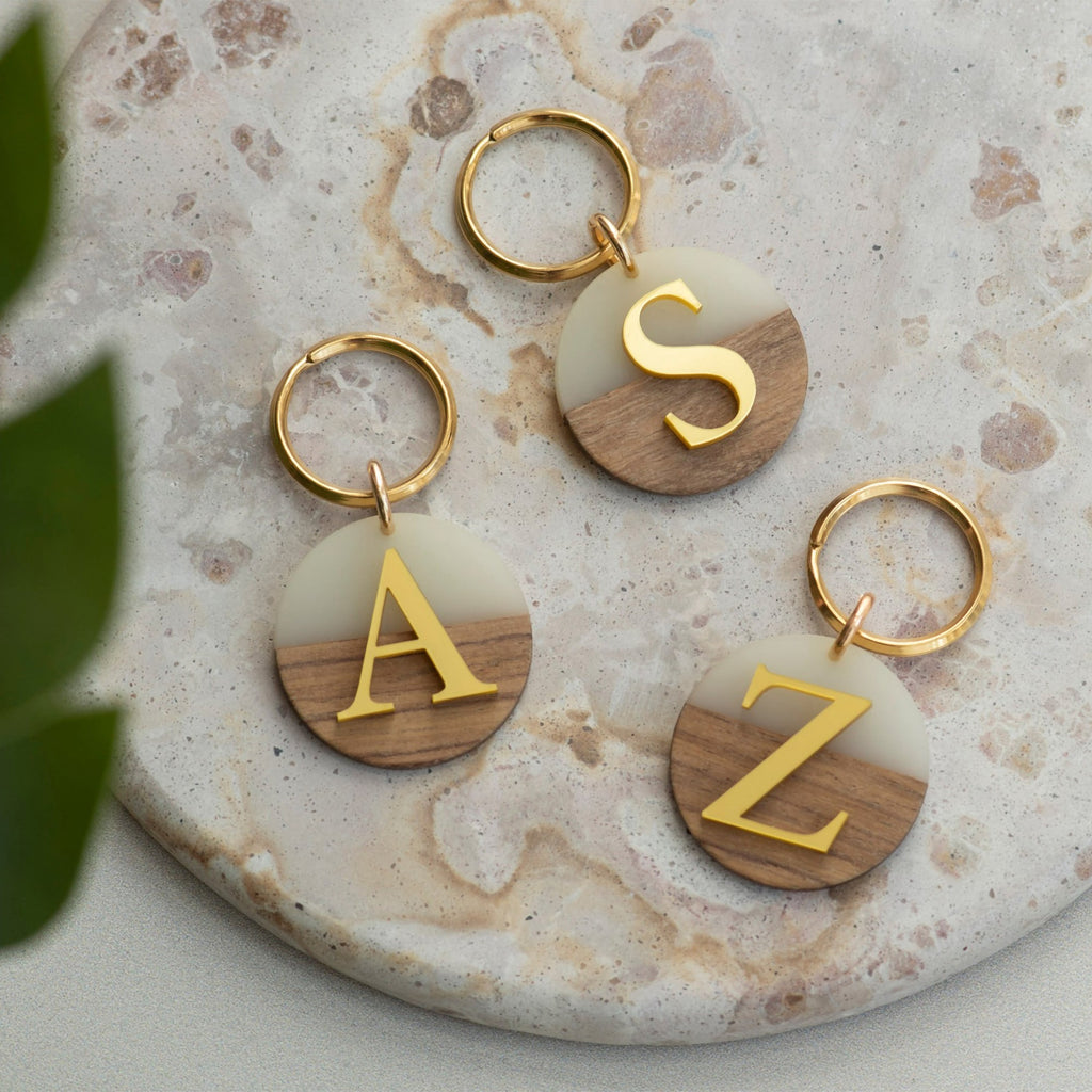 Personalized Initial Letter Keyring - GOTShirts