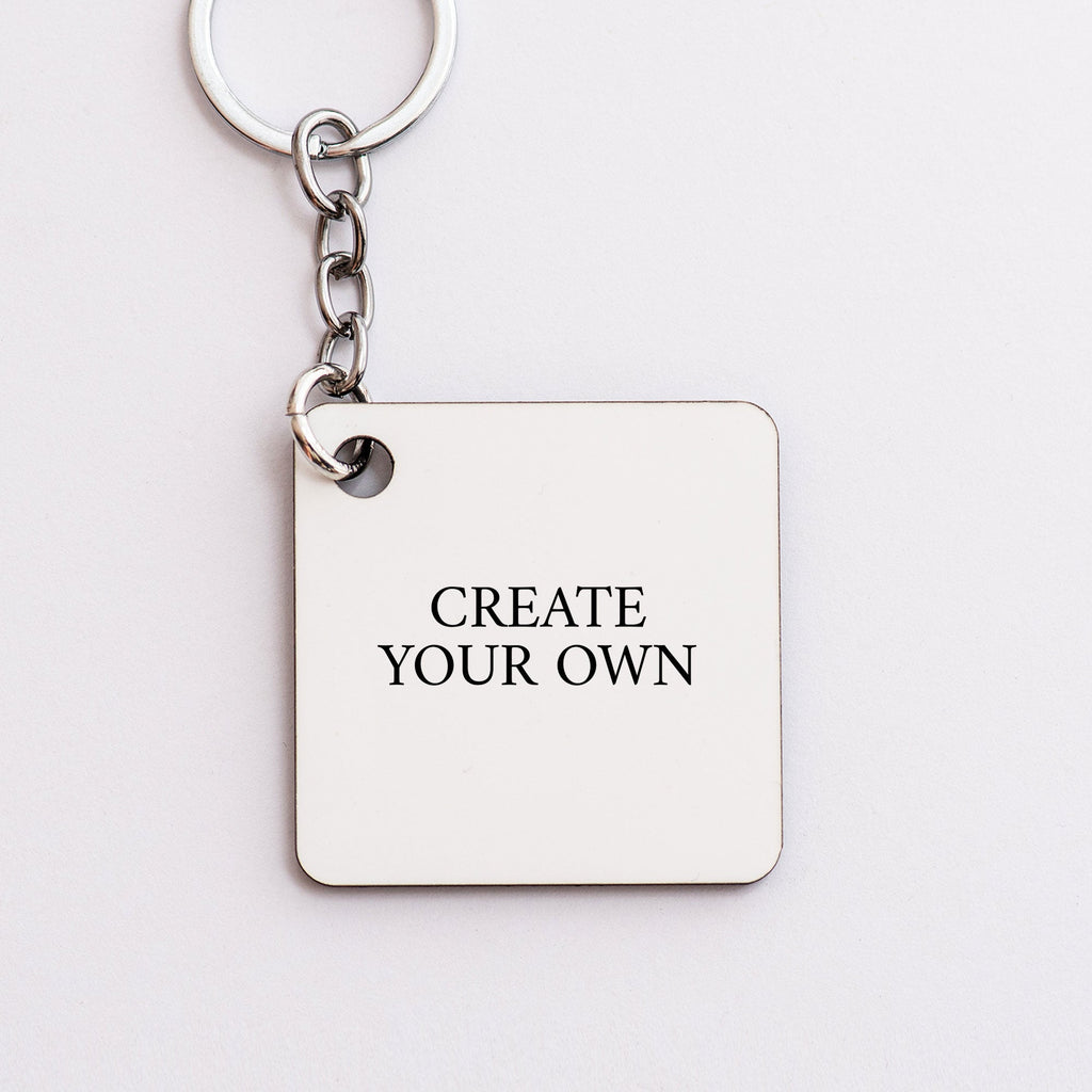 Wooden Keyring Square (One Side Print) - GOTShirts