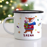 Reindeer - Christmas S/Steel Enamel Mug - GOTShirts
