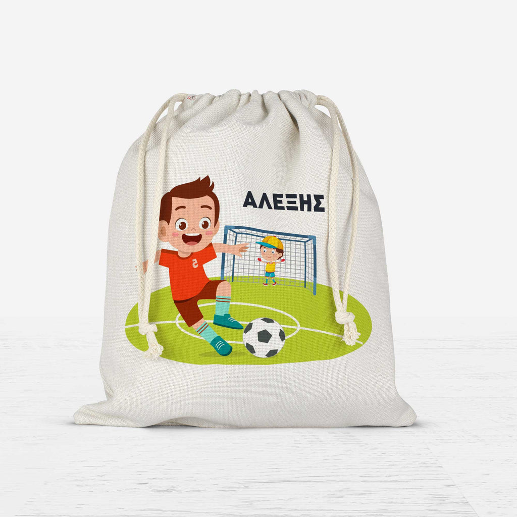 Football - Drawstring Bag Linen