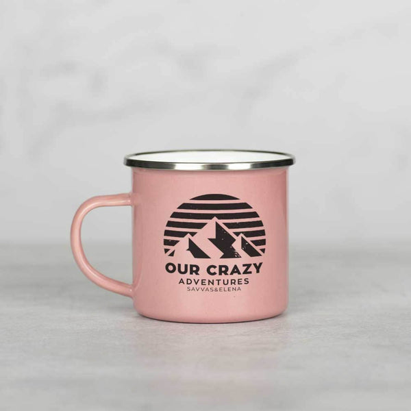 Our Crazy Adventures - Colored Enamel Stainless Steel Mug - GOTShirts