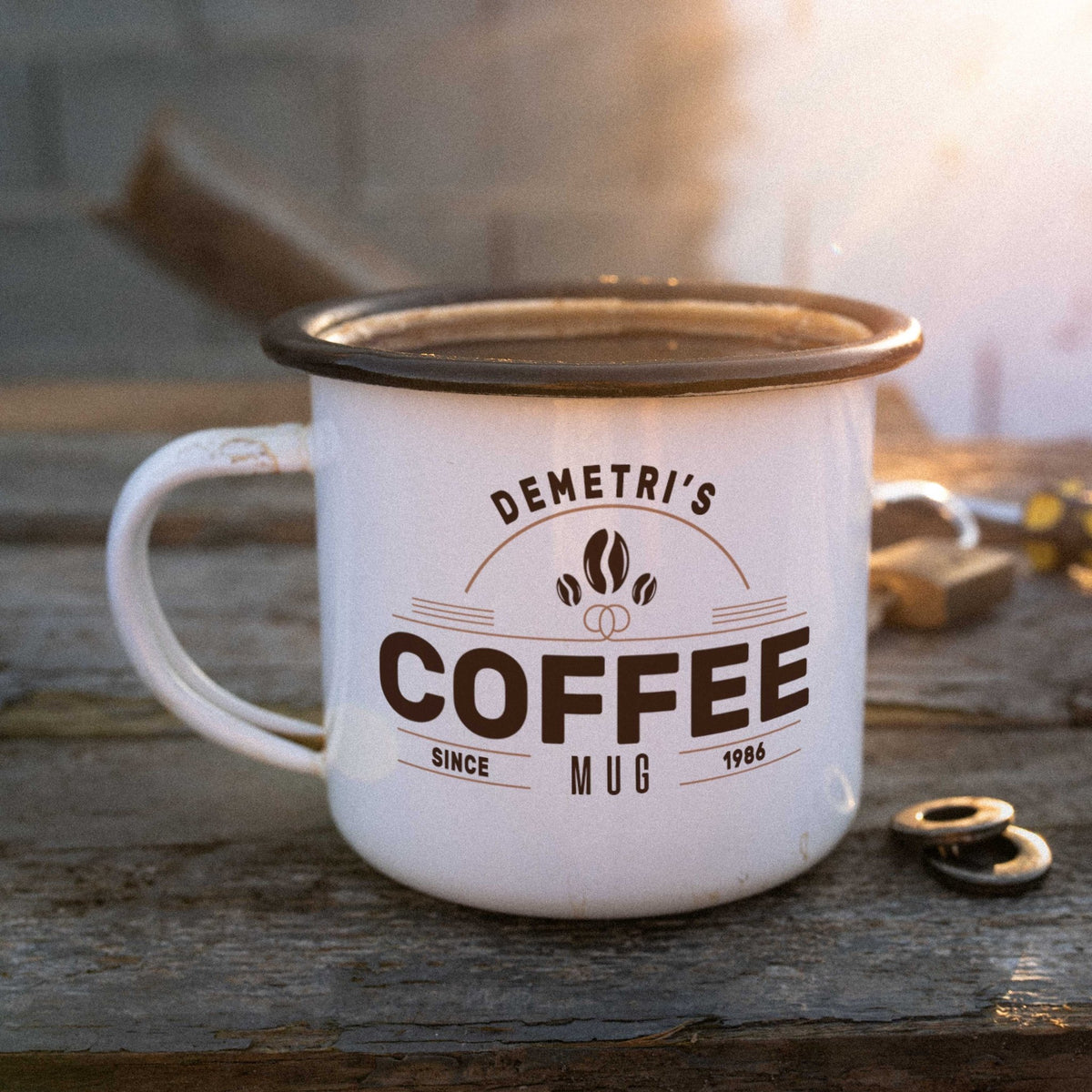 Vintage Style Coffe Mug - Stainless Steel Enamel Mug - GOTShirts