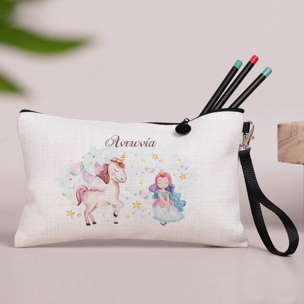 Unicorn & Fairy - Linen Pencil Case