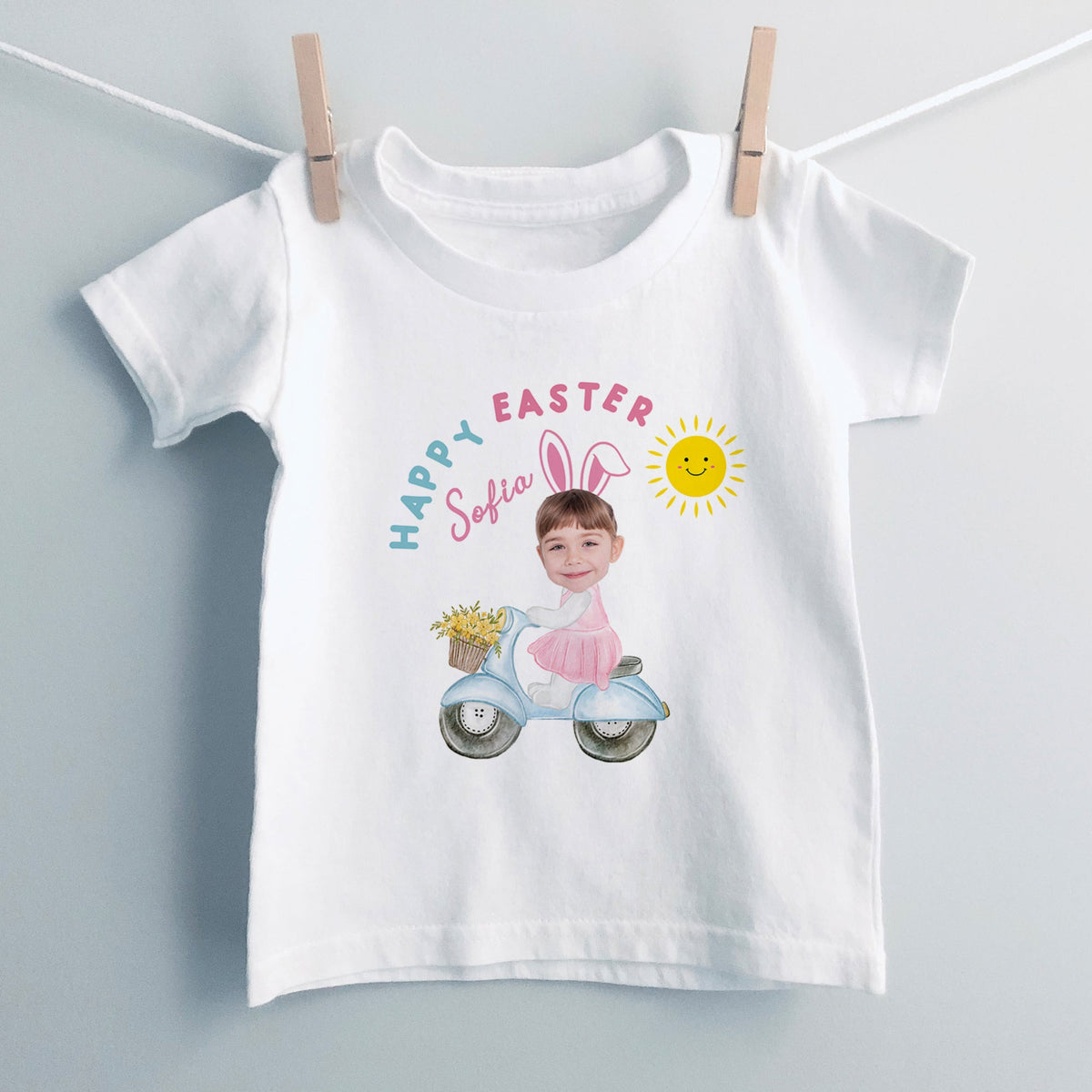 Easter Girl Photo Bunny - T-shirt - GOTShirts