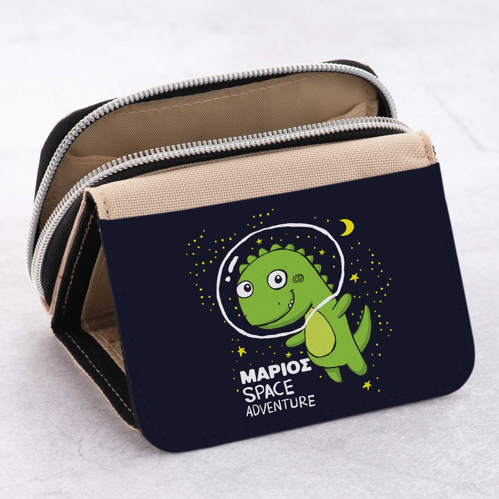 Dinosaur In Space - Kid's Jean Wallet - GOTShirts