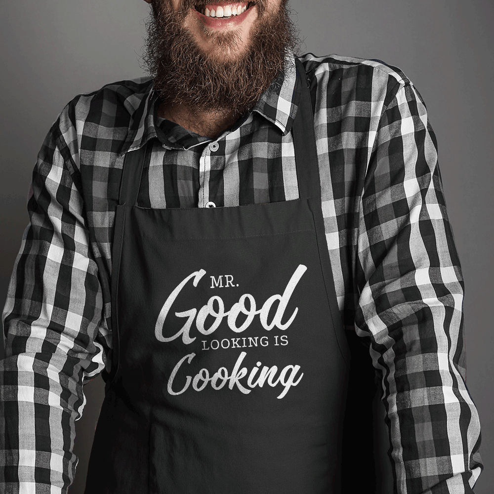Mr Good Looking - Black Apron