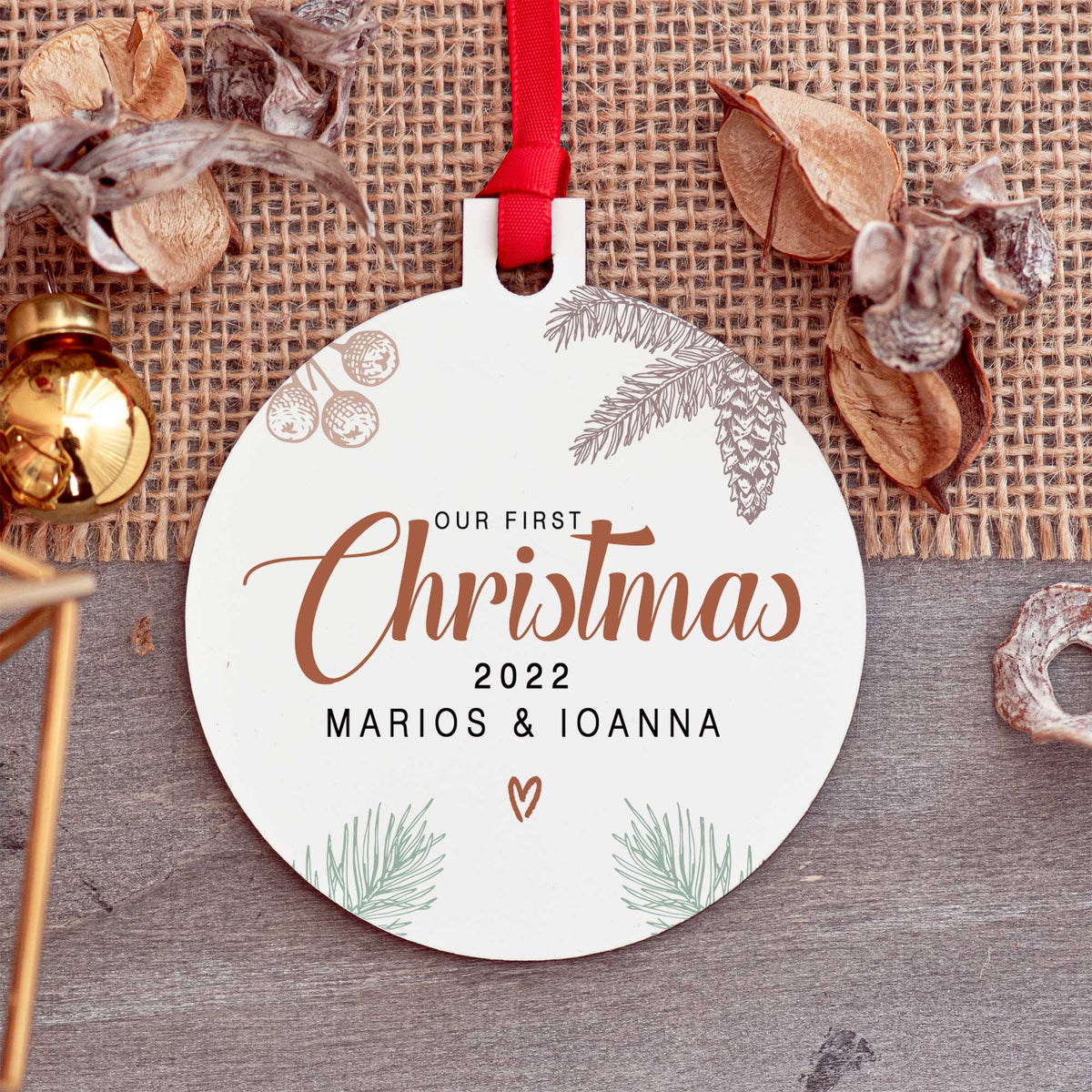 Our First Christmas - Wooden Ornament - GOTShirts