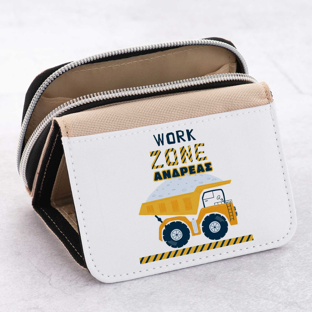 Work Zone Tractor - Kid's Jean Wallet - GOTShirts