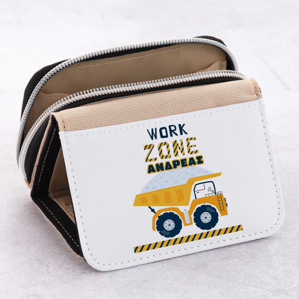 Work Zone Tractor - Kid's Jean Wallet - GOTShirts